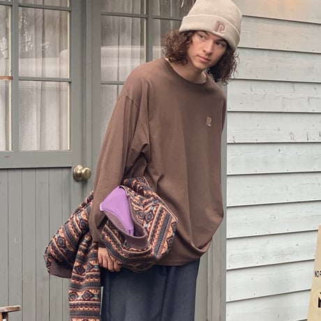 【ep.9】CRASH LOGO LONG T (brown)