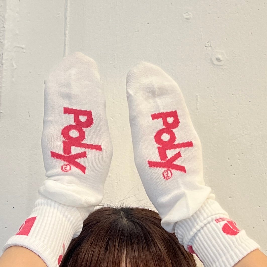 ep8】LOGO SOCKS（white） | POLY ONLINE STORE