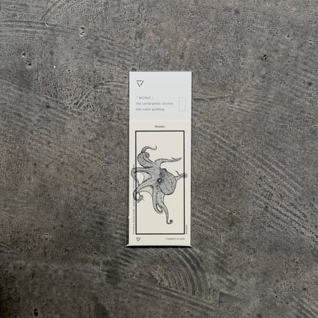 Letterpress sticker  -「MONO」- マダコ