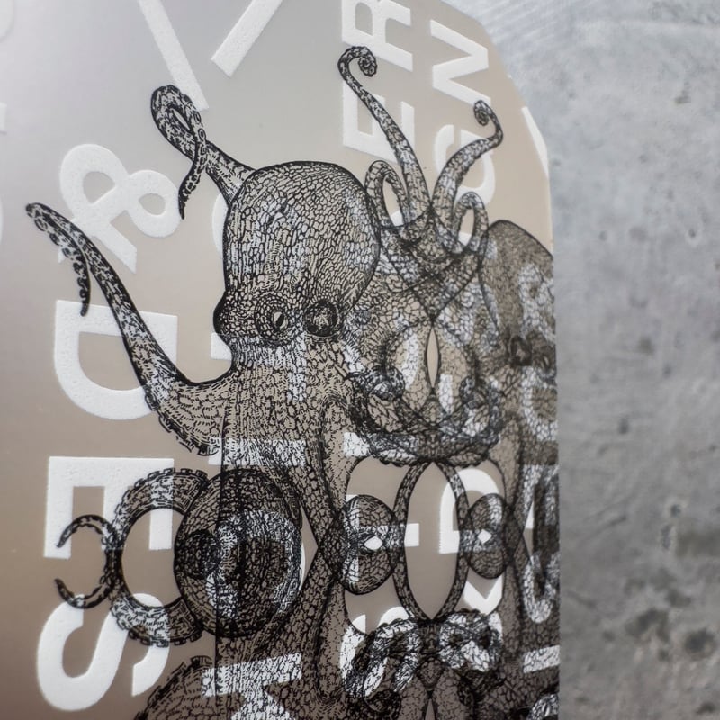 Letterpress sticker -「GEOMETRY-SILVER」- マダコ |