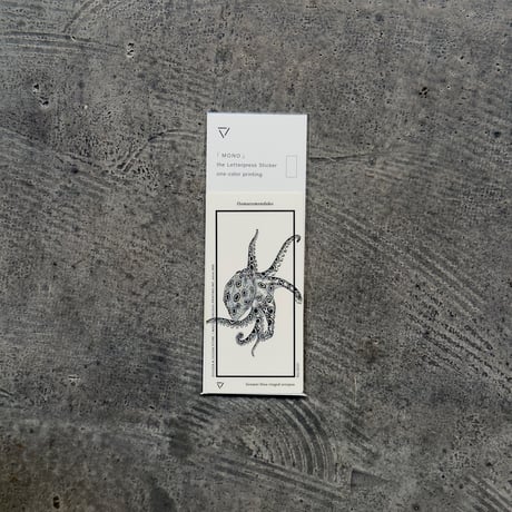 Letterpress sticker  -「MONO」- オオマルモンダコ