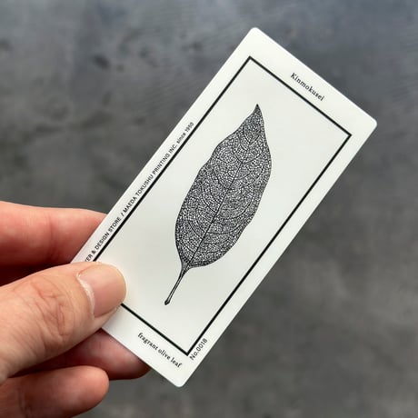 Letterpress sticker  -「MONO」- キンモクセイの葉
