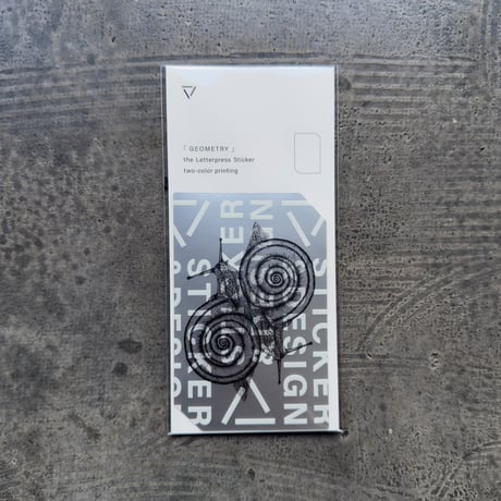 Letterpress sticker  -「GEOMETRY-SILVER」- ミスジマイマイ