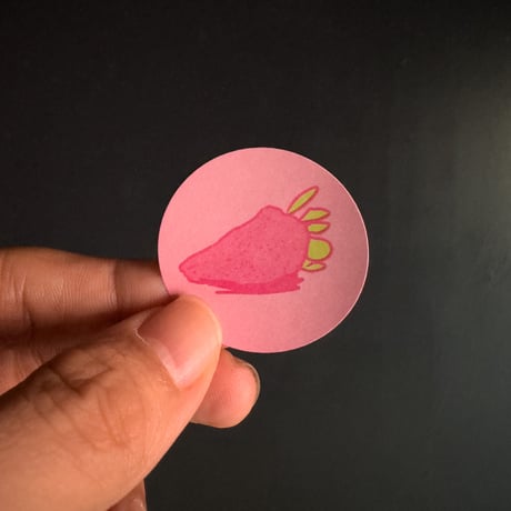 Letterpress sticker  -「SEGARE」-  キウイ×イチゴ
