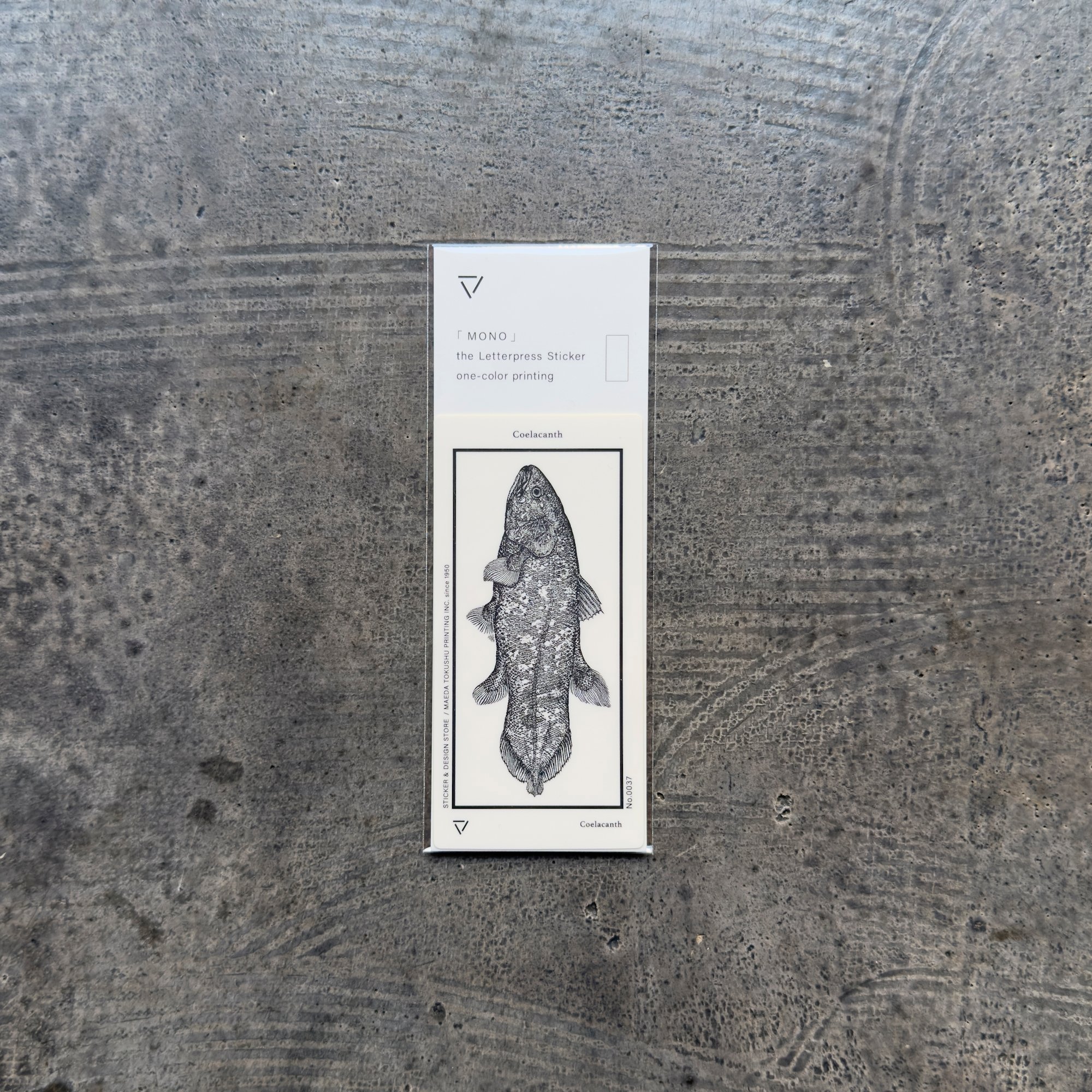 Letterpress sticker -「MONO」- シーラカンス | STICKER
