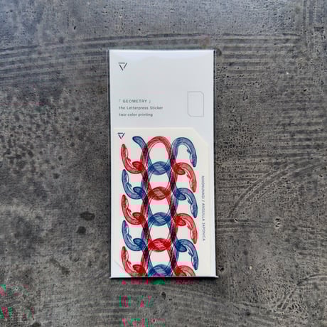 Letterpress sticker  -「GEOMETRY」- ニホンウナギ