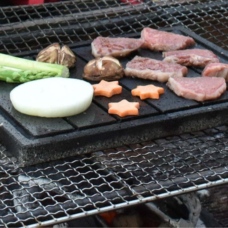 TVで紹介されました！バーベキューコンロ 国産 飛騨溶岩プレート