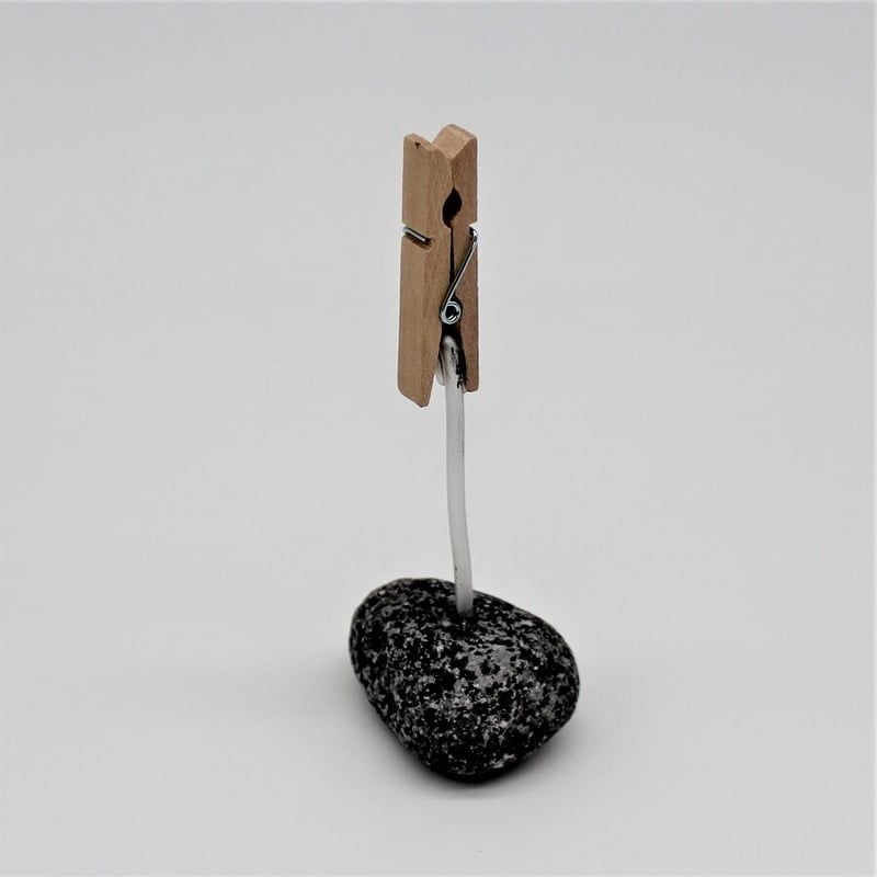 石クリップスタンド NO.3 写真 メモ 卓上 挟む メニュー クリップ