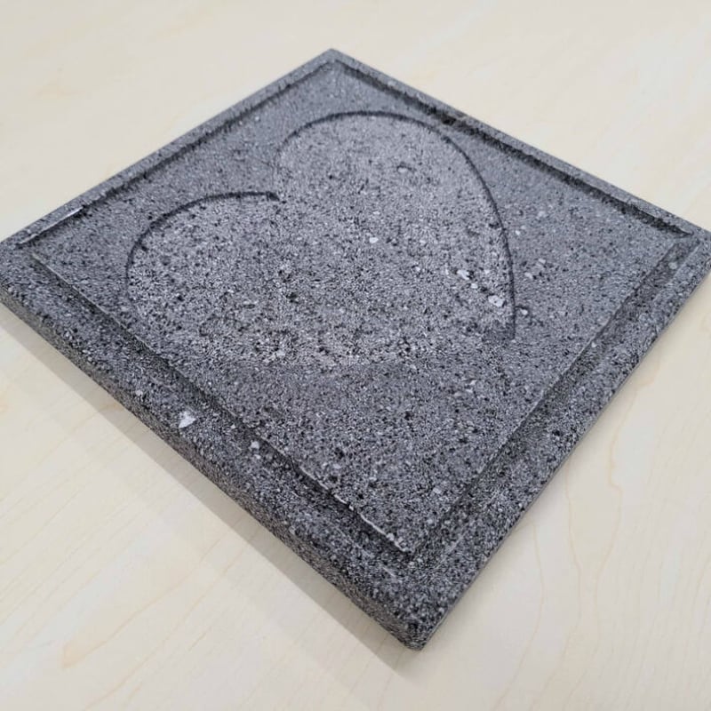 焼肉用 飛騨溶岩プレート美味焼-Umayaki-「Hot ♡」 25cm×25㎝×2.2㎝ 国