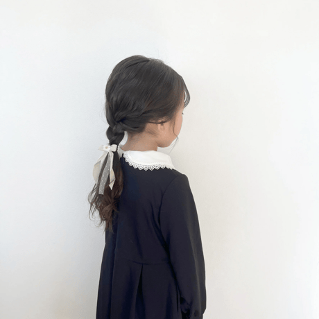 染リボンのヘアゴム