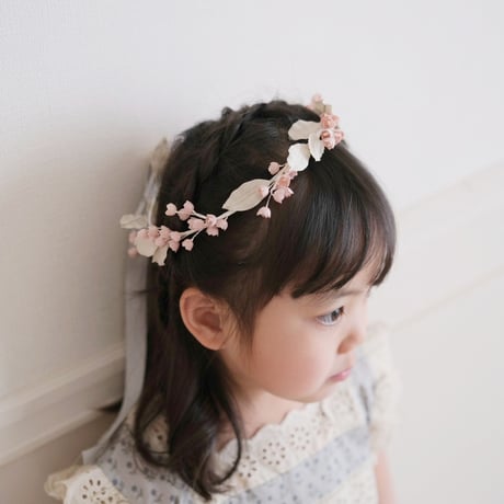 布花の冠 antiue pink