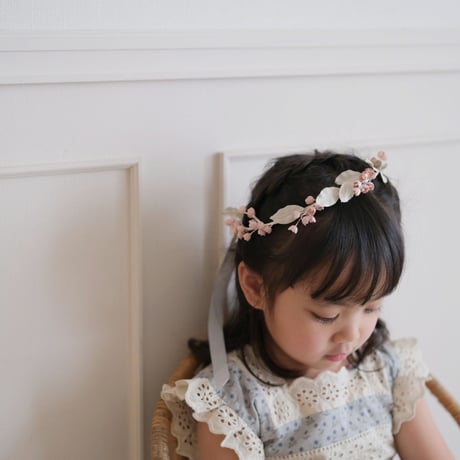 布花の冠 antiue pink