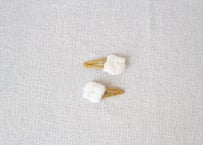 single flower clip -white hydrangea-