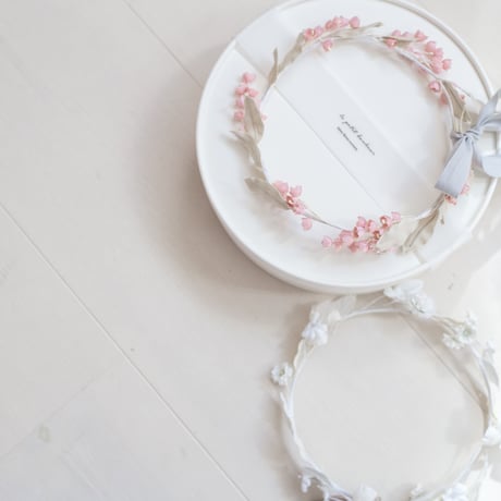 布花の冠 antiue pink