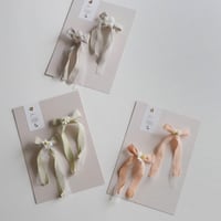 染リボンのヘアゴム