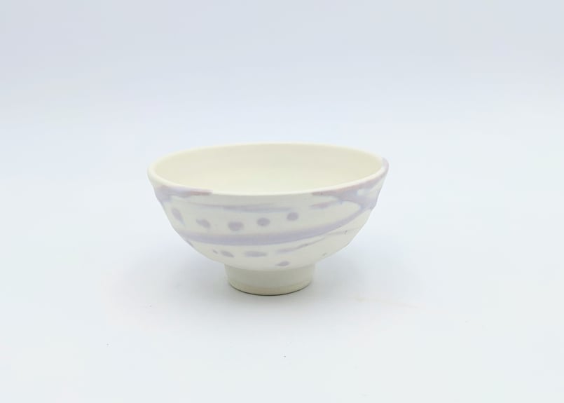 抹茶茶碗　瑠璃釉　雪華文 茶道具 抹茶茶碗 色絵茶碗 雪華 小手鞠窯 青金線 茶道 : 茶道具