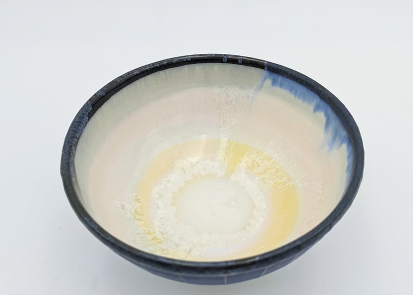 色彩結晶釉茶碗 藍 | 大雪窯オンラインショップ