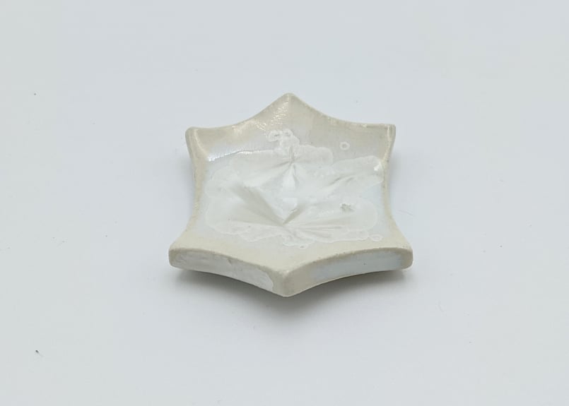 雪結晶釉 はしおき 白 2個セット | 大雪窯オンラインショップ