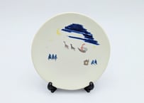 雪釉皿　クリスマス