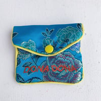 DONADONA printed oriental jqd pouch / Turquoise