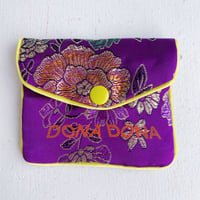 DONADONA printed oriental jqd pouch / Purple