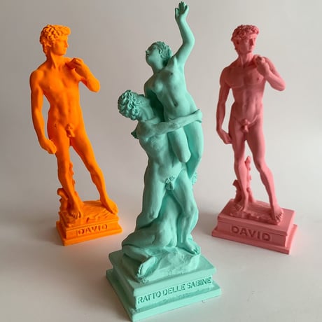 Italian colored David statues (orange)