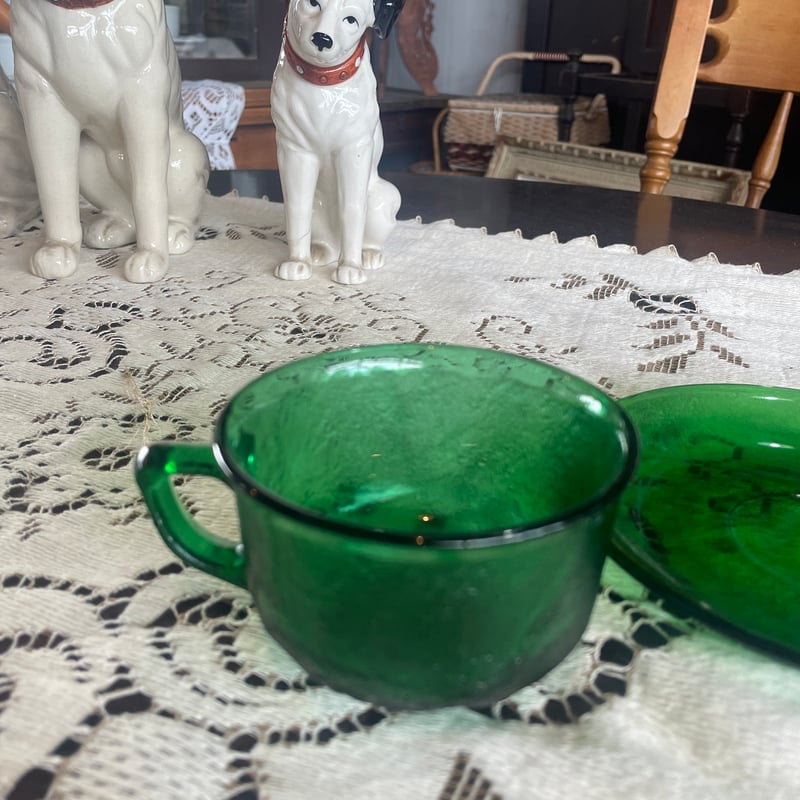 フランス製 アルコック カップ&ソーサー グリーン | ladybird