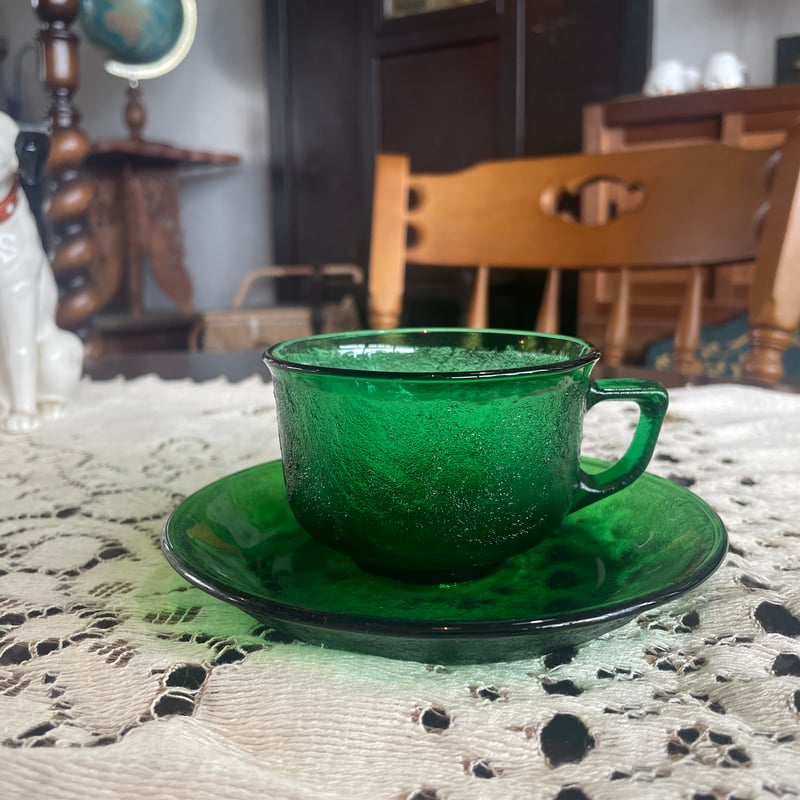 フランス製 アルコック カップ&ソーサー グリーン | ladybird