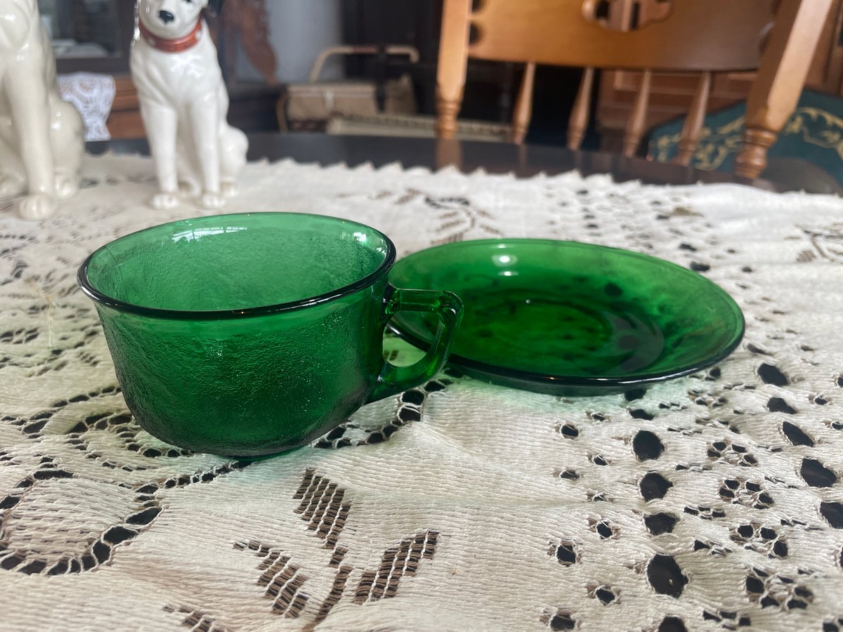 フランス製 アルコック カップ&ソーサー グリーン | ladybird