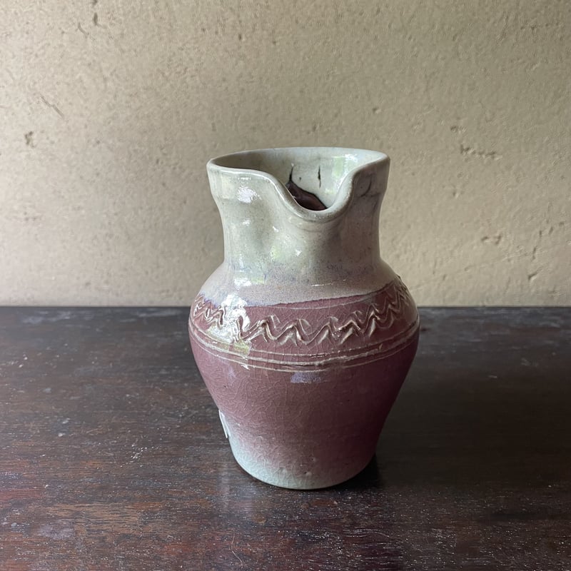 倉敷堤窯 武内真木 ピッチャー（辰砂釉／糠釉） | Linné