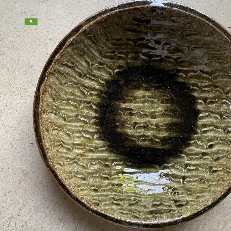 倉敷青木窯　三宅康太　大鉢　鉢　押紋 倉敷青木窯 : 押紋耳付楕円鉢 - Swimsuit Department Shop Online