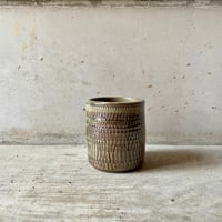 倉敷堤窯 武内真木 押紋角鉢（呉須） | Linné