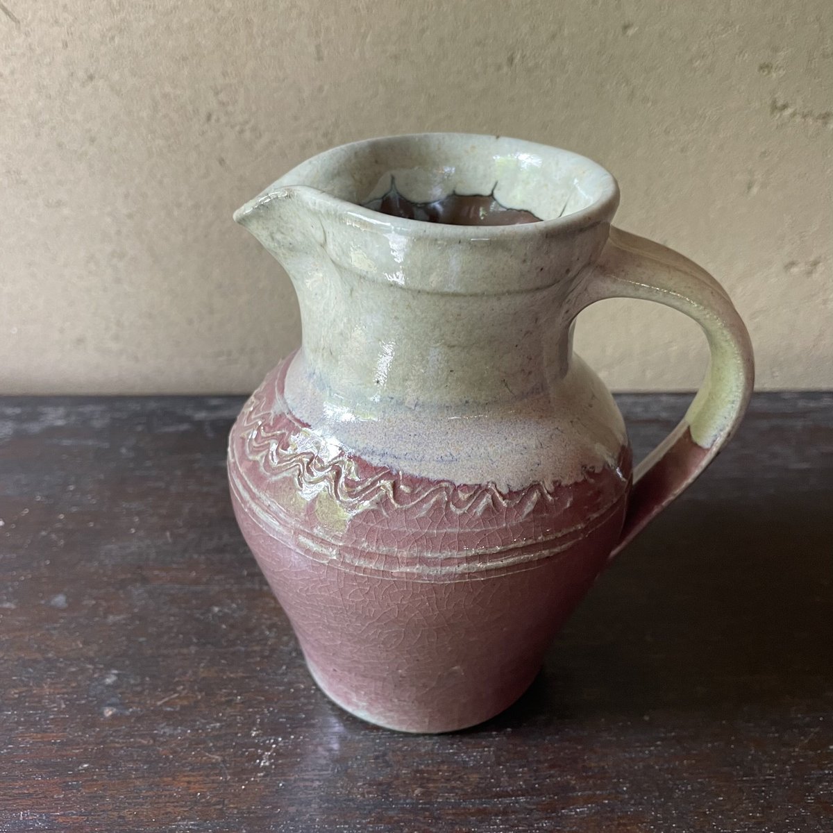 倉敷堤窯 武内真木 ピッチャー（辰砂釉／糠釉） | Linné
