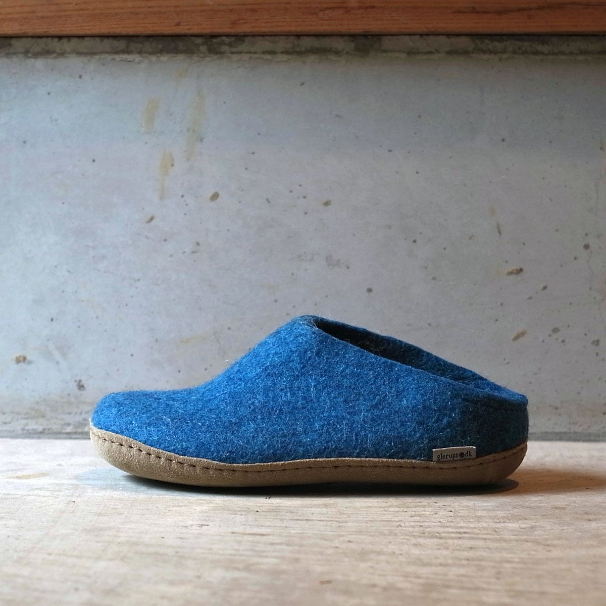 glerups Slipon ペトロール（レザーソール） Linné