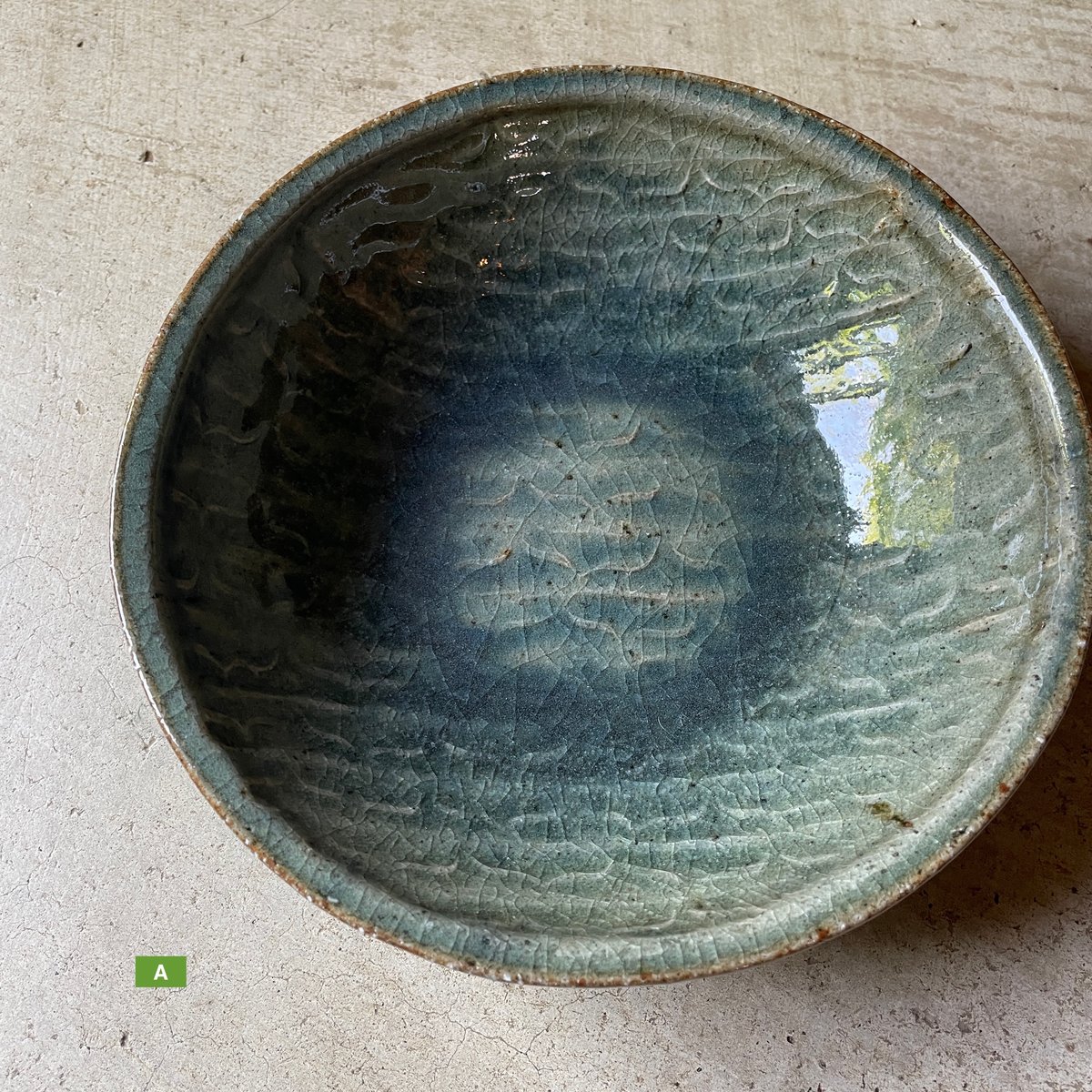 林和一作 海老紋呉須片口大鉢❤️ 倉敷青木窯 三宅康太 7寸鉢 呉須（A・B） | Linné