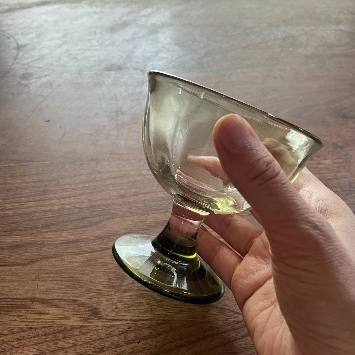 藍地硝子四方菓子鉢 良樹作 藍地硝子四方菓子鉢 良樹作