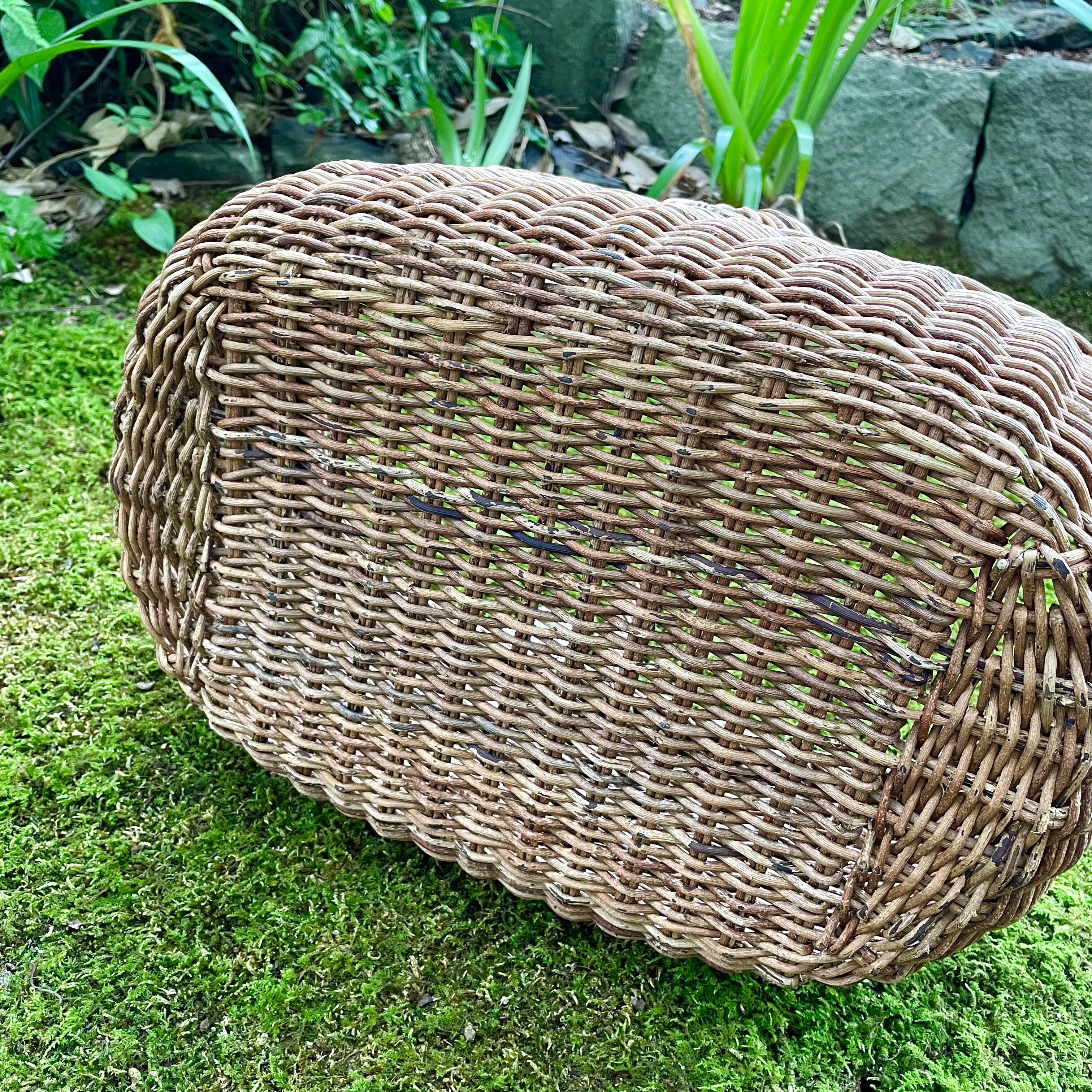 長野県 野沢温泉 あけびかご バスケット 小物 original