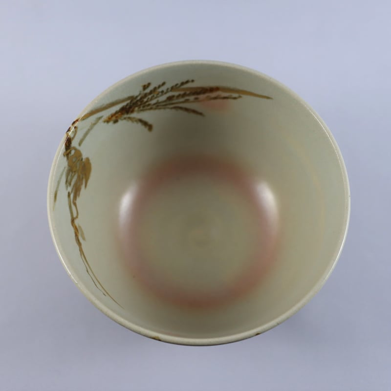 錆絵と草飯茶碗　　　10客　　新品未使用 錆絵秋草画茶碗 | 鴨東庵