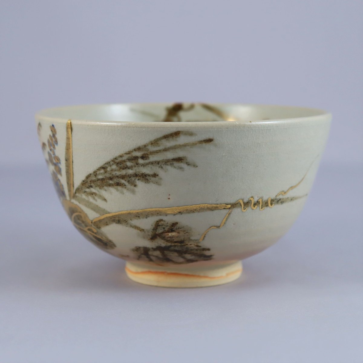錆絵秋草画茶碗 | 鴨東庵 錆絵秋草画茶碗 | 鴨東庵