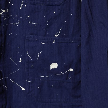 ANS-UP 04 Herringbone Germany Blue Work Jacket