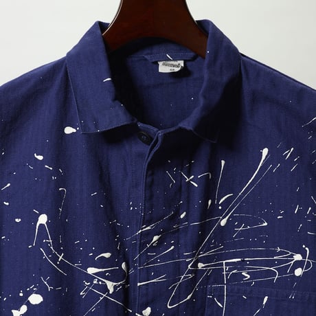 ANS-UP 04 Herringbone Germany Blue Work Jacket