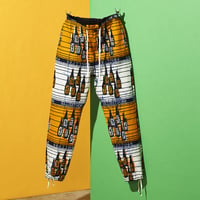 African print relax pants 1