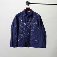 ANS-UP 04 Herringbone Germany Blue Work Jacket