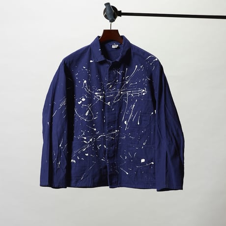 ANS-UP 04 Herringbone Germany Blue Work Jacket