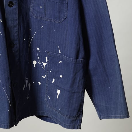 ANS-UP 01 Painter Herringbone Blue Work Jacket