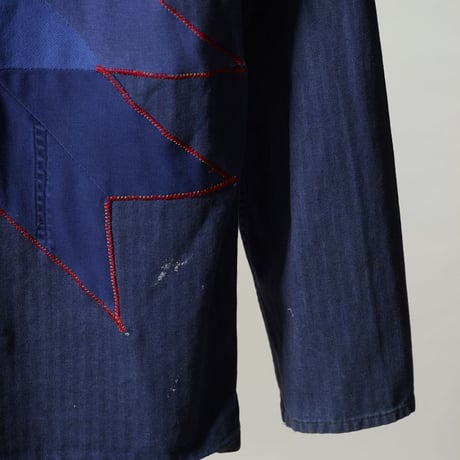 ANS-UP 01 Painter Herringbone Blue Work Jacket