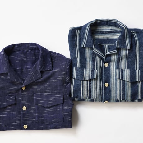 Thailand vintage fabric open collar long sleeve shirts
