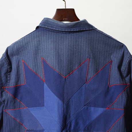 ANS-UP 01 Painter Herringbone Blue Work Jacket