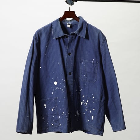 ANS-UP 01 Painter Herringbone Blue Work Jacket