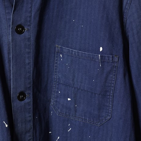 ANS-UP 01 Painter Herringbone Blue Work Jacket